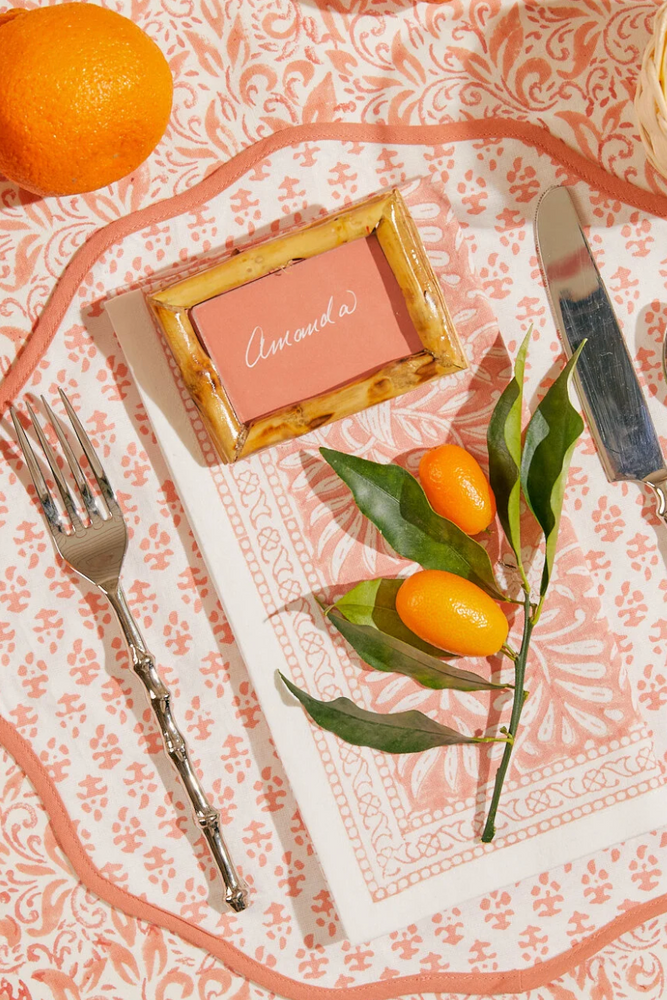 bamboo place card picture frames - set of 4