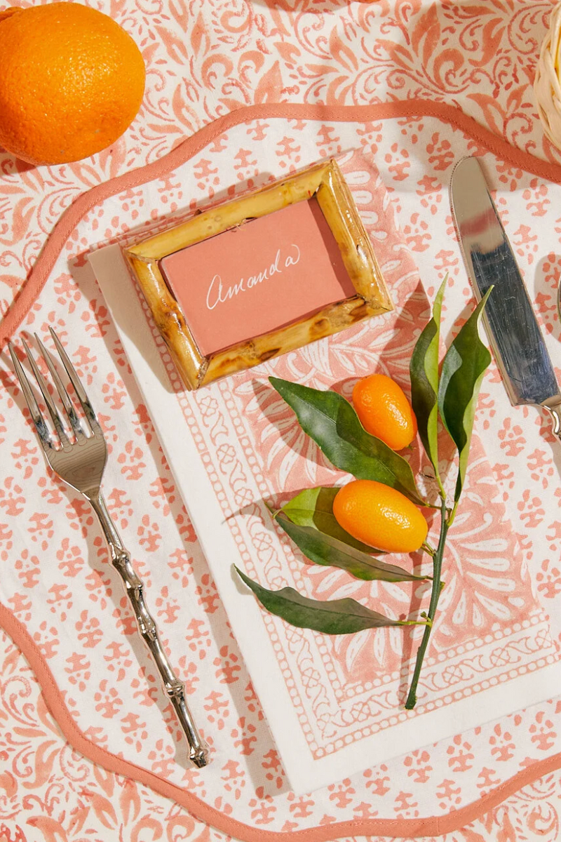 Bamboo Place Card Picture Frames - Set of 4