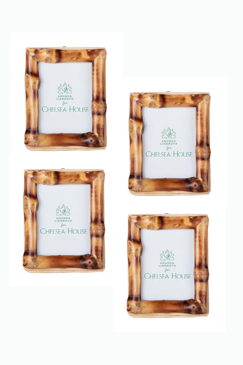 Bamboo Place Card Picture Frames - Set of 4
