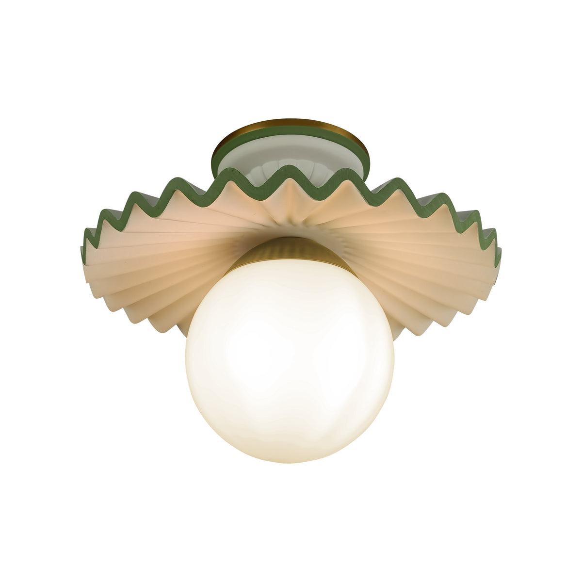 Fancy Ruffle Flush Mount