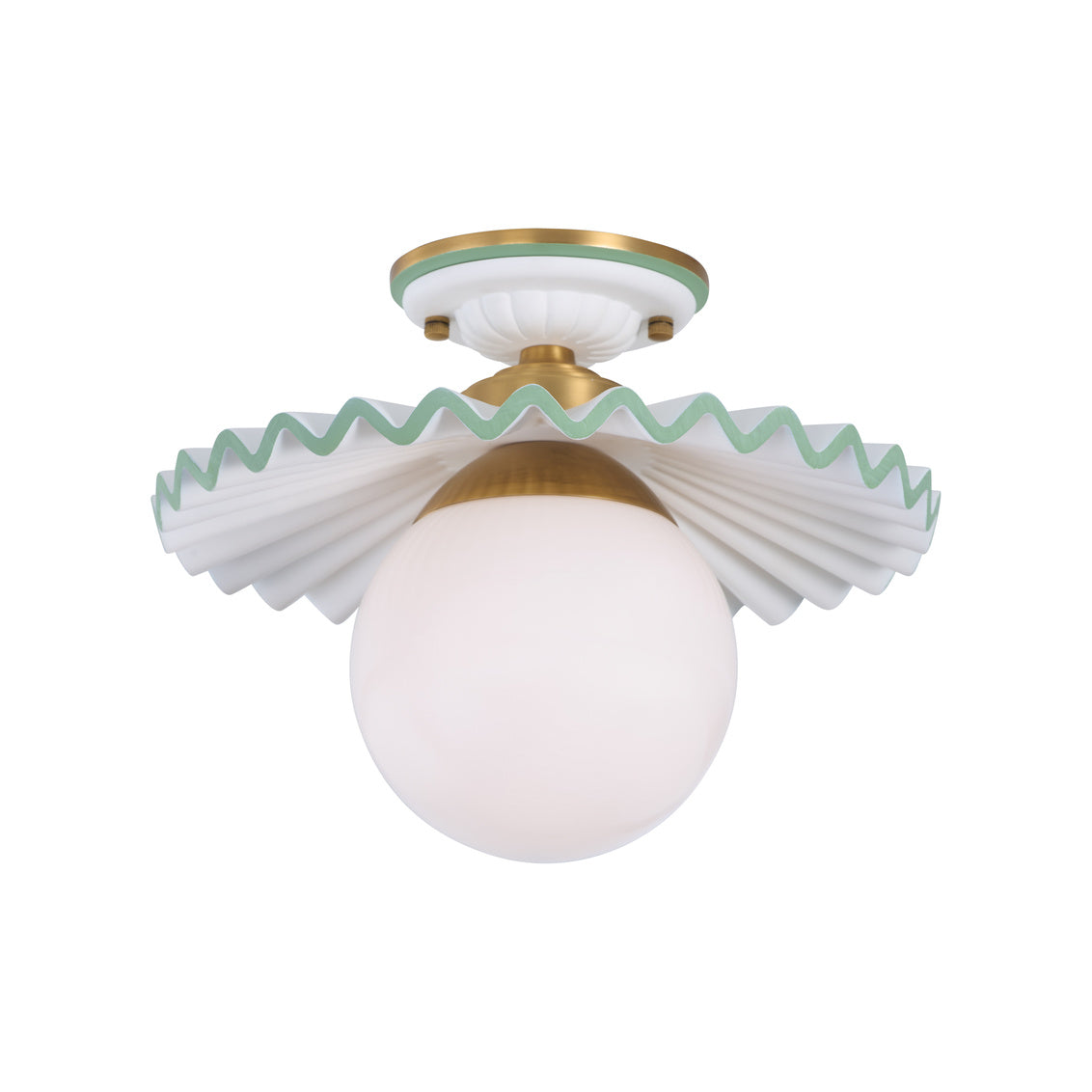 Fancy Ruffle Flush Mount