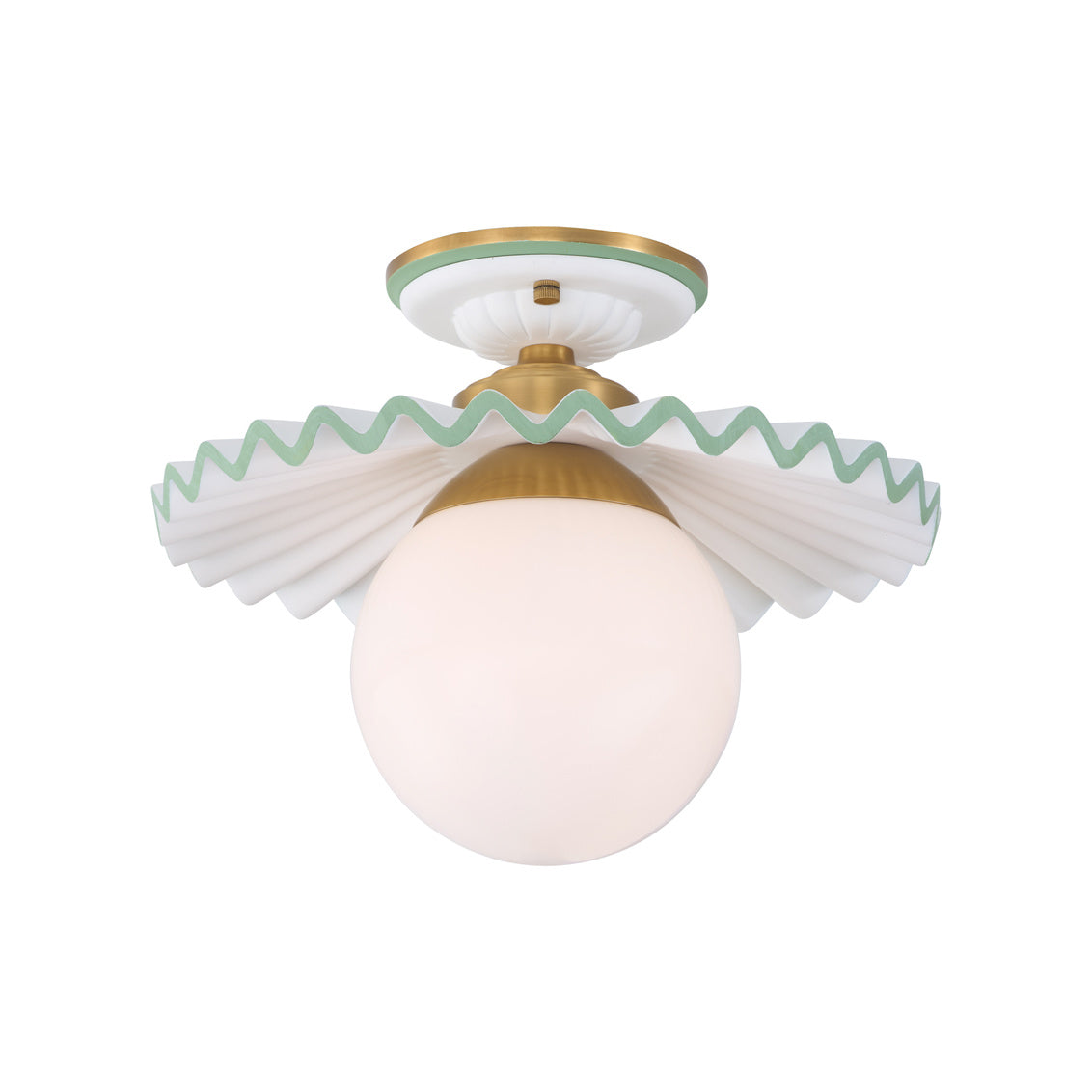 Fancy Ruffle Flush Mount