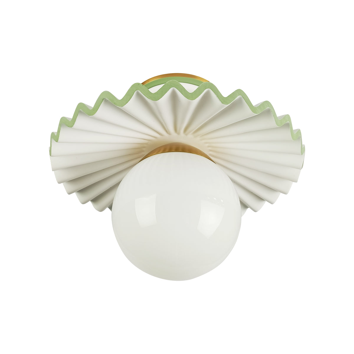 Fancy Ruffle Flush Mount