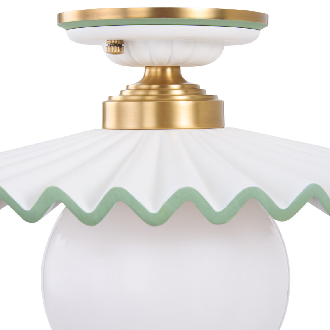 Fancy Ruffle Flush Mount