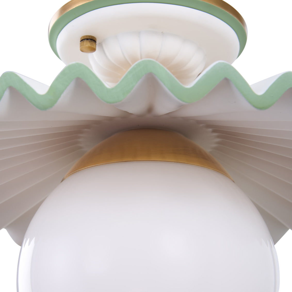 Fancy Ruffle Flush Mount