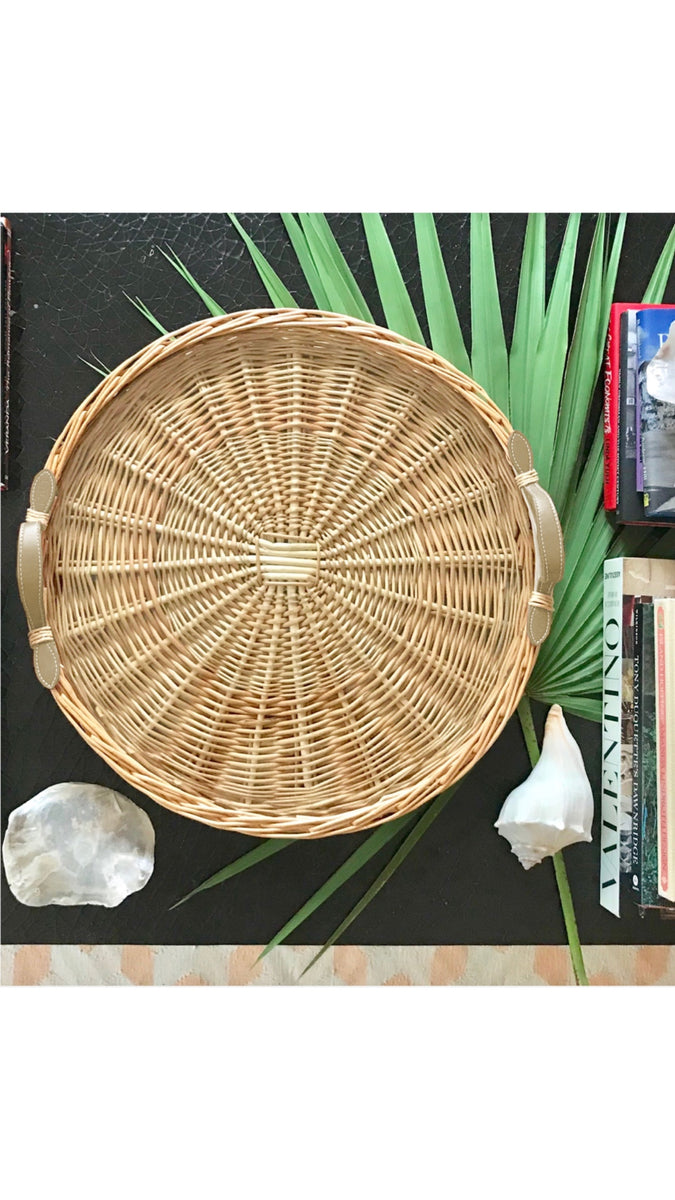 Island Tray Round-Amanda Lindroth x Chelsea House-Large-Mocha