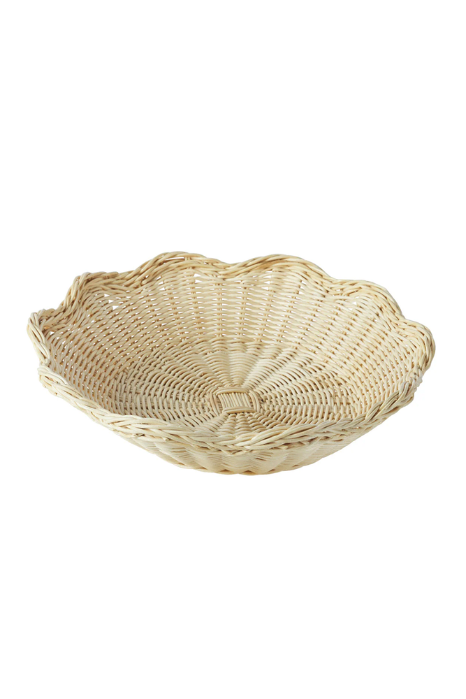 wavy wicker tray