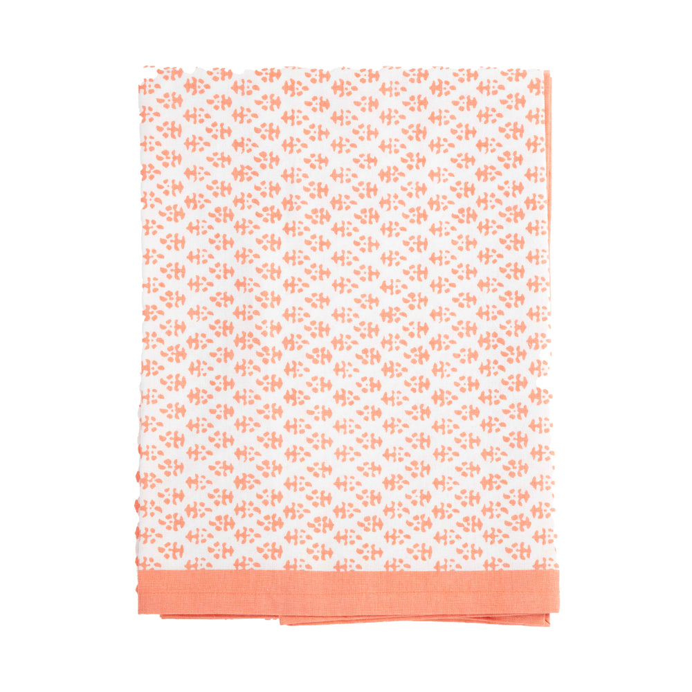 batik tablecloth 70" x 108" coral